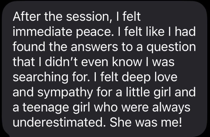 Testimonial from a coaching client 2