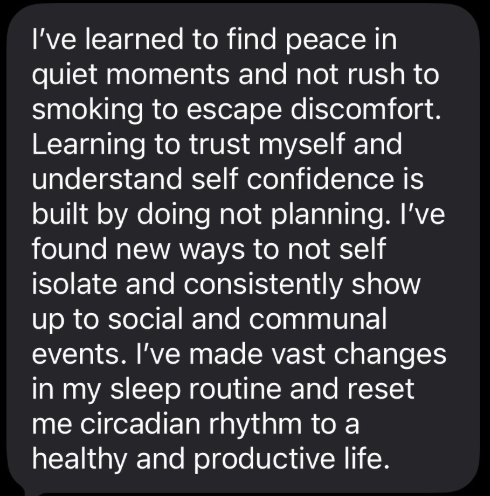 Testimonial from a coaching client 4