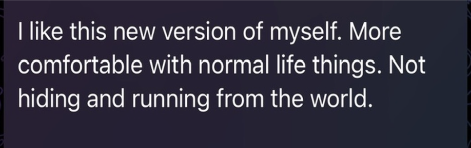 Testimonial from a coaching client 3