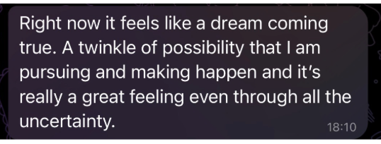 Testimonial from a coaching client 5